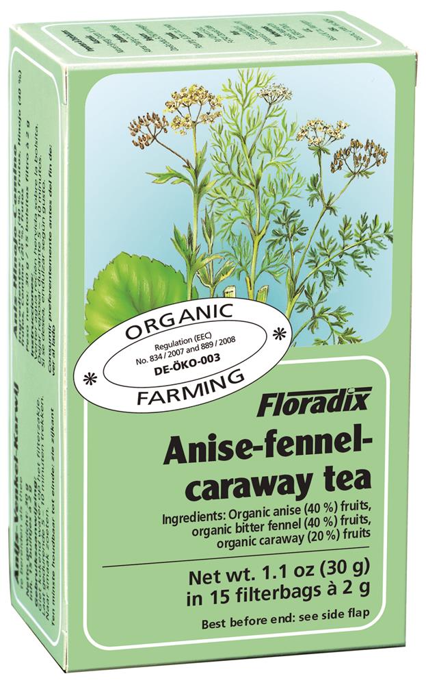 Floradix Anise Fennel & Caraway Organic Herbal Tea 15 filterbags