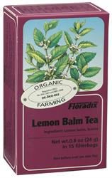 Lemon Balm Organic Herbal Tea 15 filterbags, Floradix