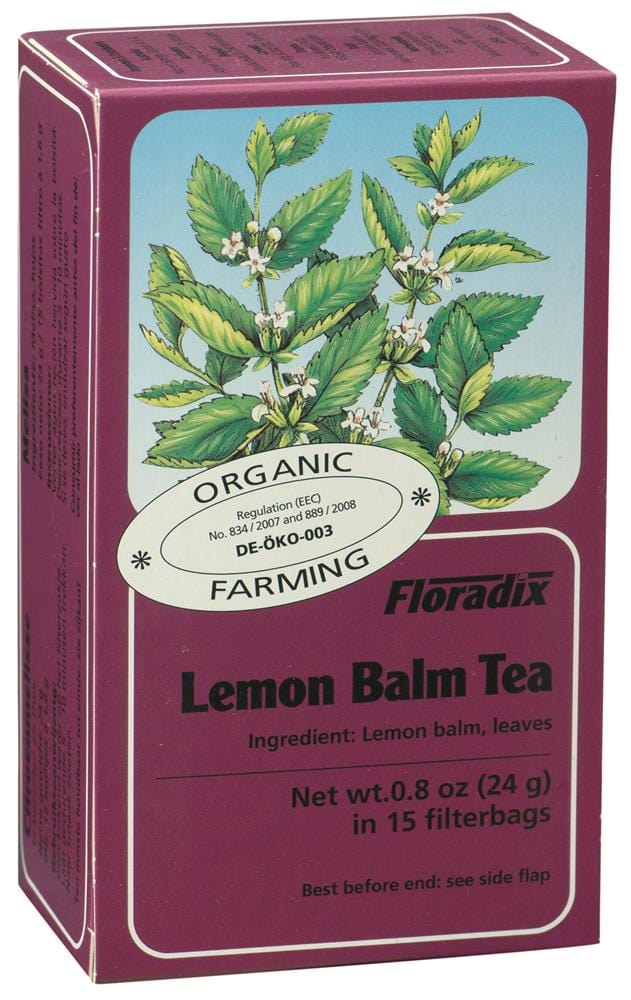 Floradix cytrynowy balsam organiczny herbatę ziołową 15 filtrów filtracyjnych