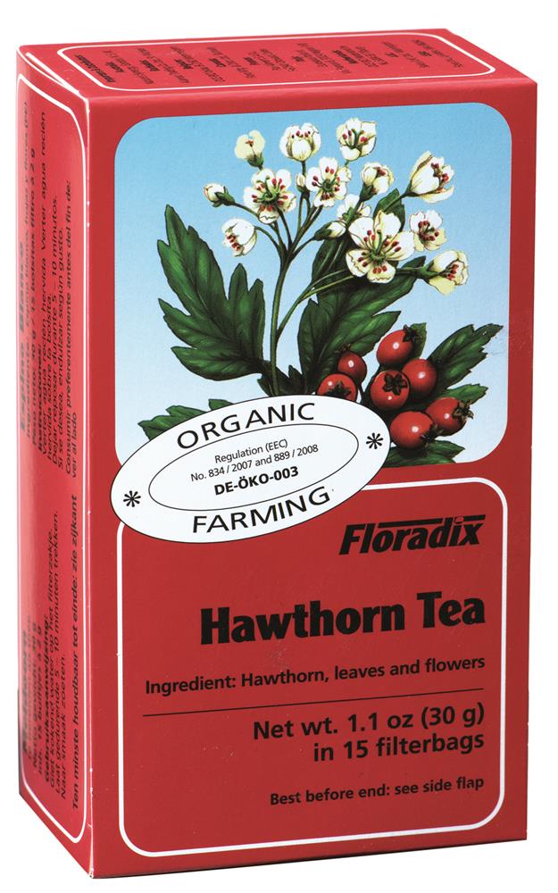 Floradix Hawthorn Органичен билков чай ​​15 филтърни торбички