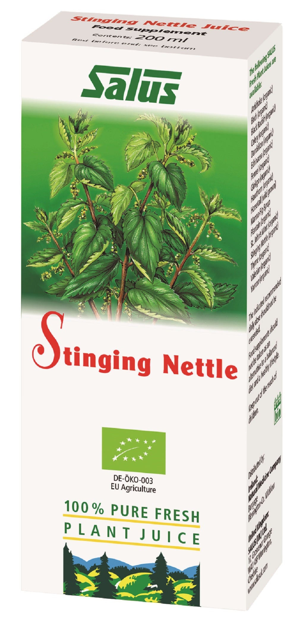 Salus Stinging Nottle Organic Fresh Plant Juice 200ml