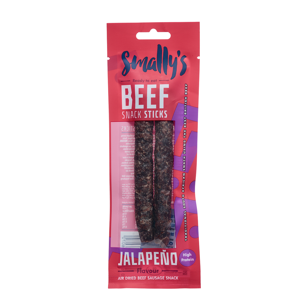 Smally's Beef Snack Sticks 15x40g Jalapeno