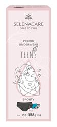 TEENS period panties Sporty Black Size 158, Selenacare