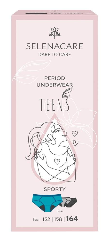 Selenacare TEENS period panties Sporty Blue Size 164