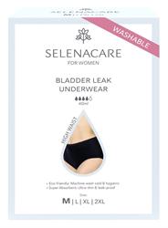 Bladder Leak Undies High Waist Black Size M, Selenacare