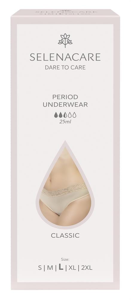 SELENACARE MENSTRUAL UNDES Classic Nude Taille L