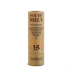 Plastic Free Lip Balm Natural Mineral Sunscreen SPF15, Sol De Ibiza