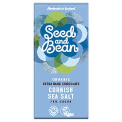 Organic Sea Salt Dark Bar 75g, Seed & Bean