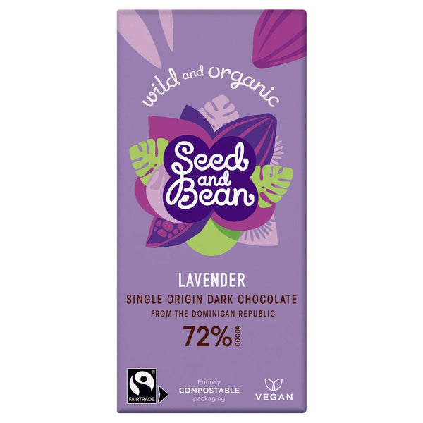 Org di semi e fagioli Extra Dark Lavender Bar 75G