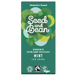 Org Extra Dark Mint Bar 75g, Seed & Bean