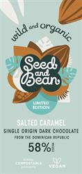 Organic Dark 58% Salted Caramel 75g, Seed & Bean