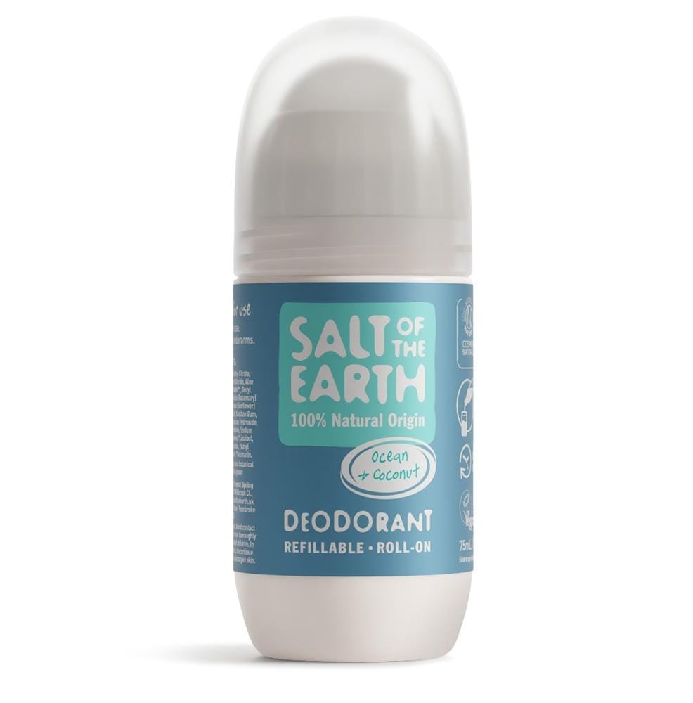 Zout van de Earth Ocean & Coconut Navulable Roll-on Deodorant 75ml