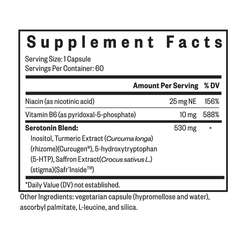 Nutriments de sérotonine - 60 capsules - recherche de santé
