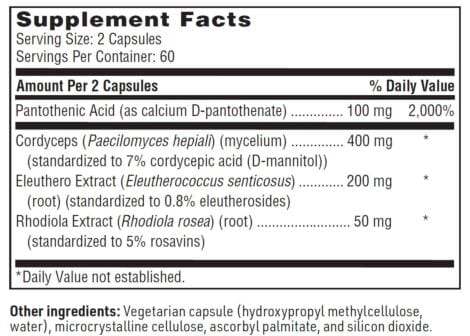 Adrenamin 120 Capsules - Klaire Labs (SFI Health)