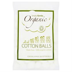 Organic Cotton Balls 100 Balls, Simply Gentle