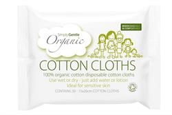 Cotton Cloths x 50 Wipes, Simply Gentle