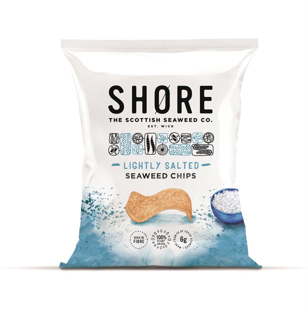 Shore Scottish Seaweed Seaweed Chips - Sea Salt 25g