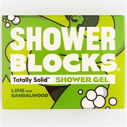 Shower Blocks Solid Shower Gel in Lime & Sandalwood 100g, Shower Blocks