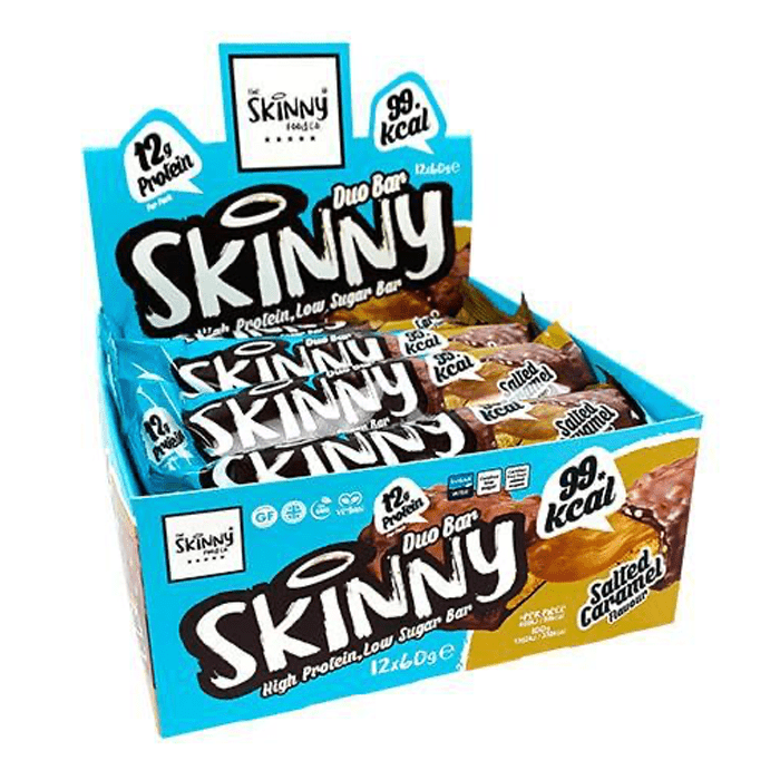 The Skinny Food Co Skinny Bar 12x60g Salted Caramel