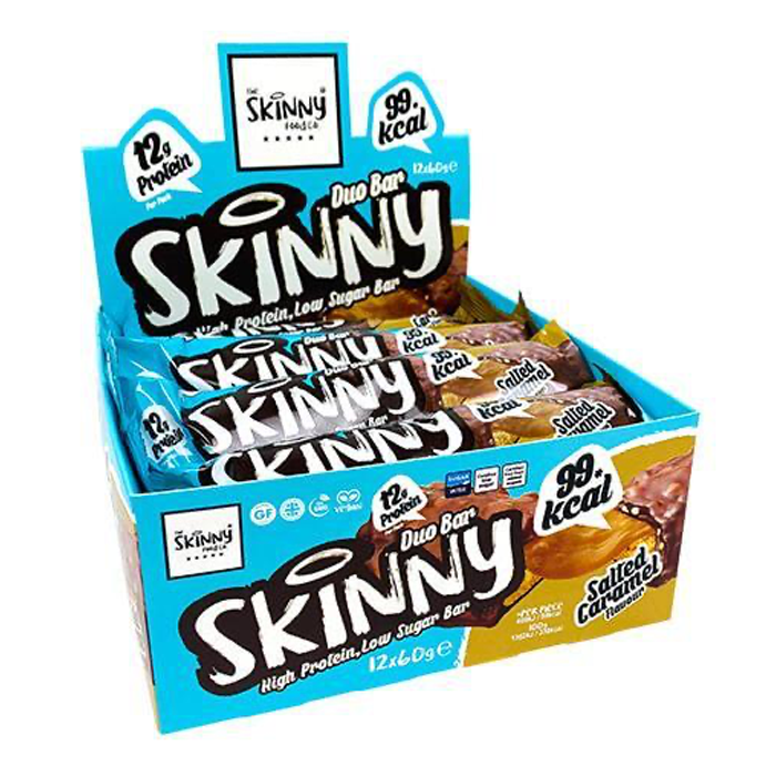 The Skinny Food Co Skinny Bar 12x60g Salted Caramel