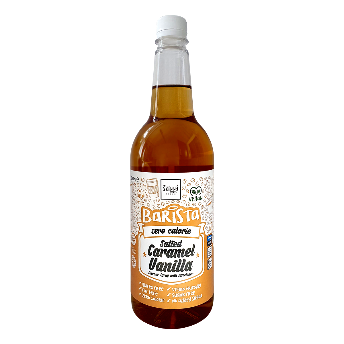 The Skinny Food Co Sugar Free Coffee Syrup 1l Salted Caramel Vanilla