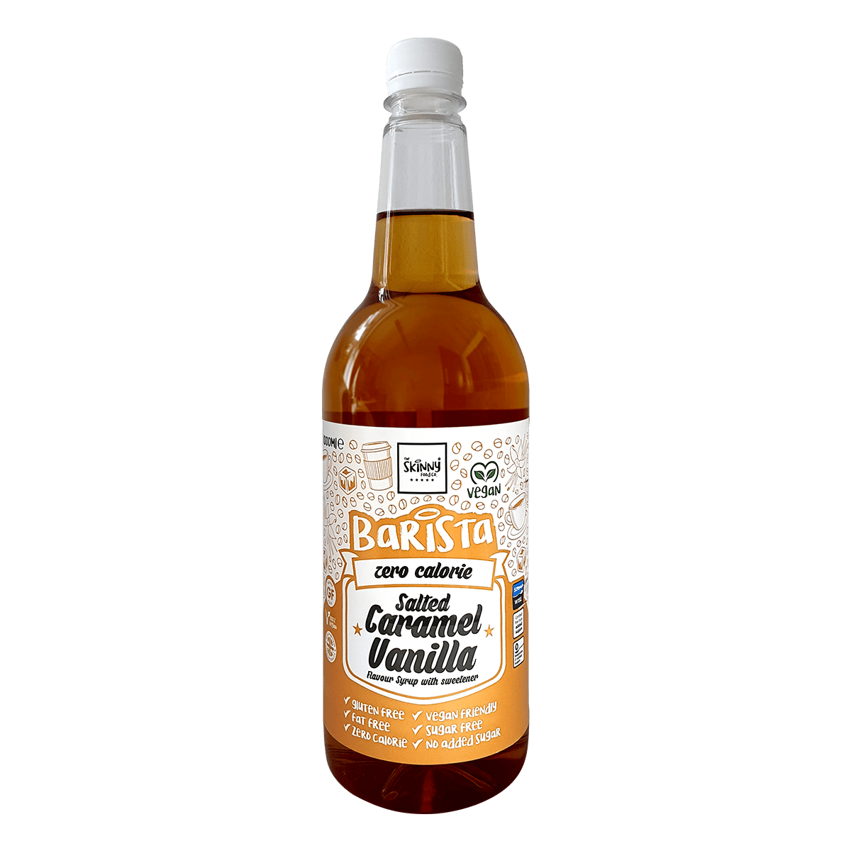 The Skinny Food Co Sugar Free Coffee Syrup 1l Salted Caramel Vanilla