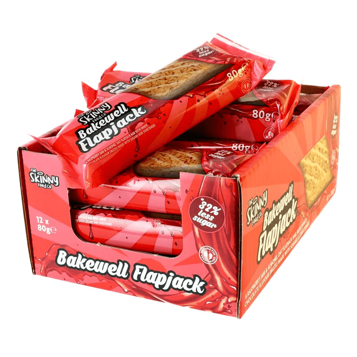 The Skinny Food Co Reduced Sugar Flapjacks 12x80g Bakewell