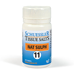 No 11 Nat Sulph Tissue Salts 125 Tabs, Schuessler