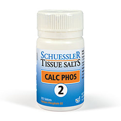 No 2 Calc Phos Tissue Salts 125 Tabs, Schuessler