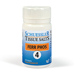 No 4 Ferr Phos Tissue Salts 125 Tabs, Schuessler