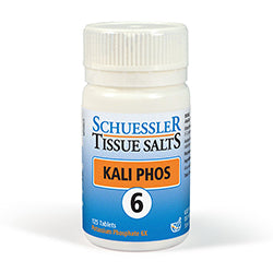 No 6 Kali Phos Tissue Salts 125 Tabs, Schuessler