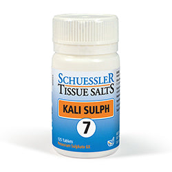 No 7 Kali Sulph Tissue Salts 125 Tabs, Schuessler