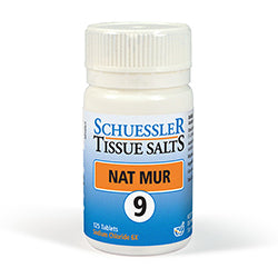 No 9 Nat Mur Tissue Salts 125 Tabs, Schuessler