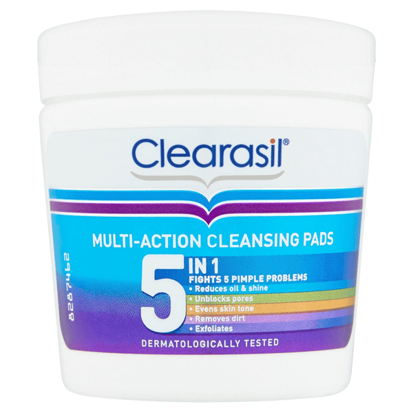 Clearasil 5-in-1 Multi-Action Cleansing Pads Pack of 65 - welzo