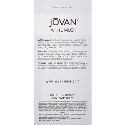 Jovan White Musk Colonia Spray para hombres 90 ml