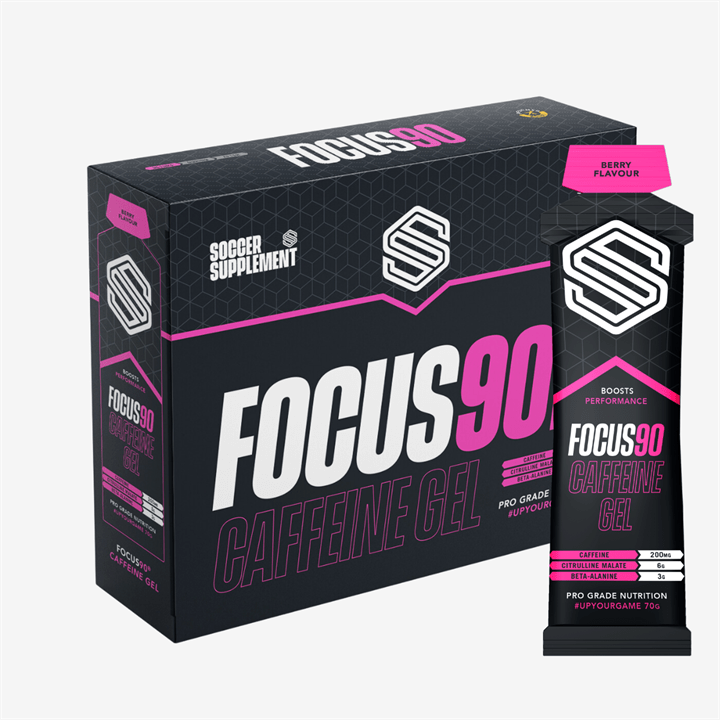 Soccer Supplement Focus90 Caffeine Gel 12x70g Mixed Berry