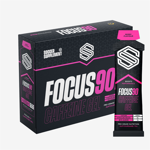 Soccer Supplement Focus90 Caffeine Gel 12x70g Mixed Berry