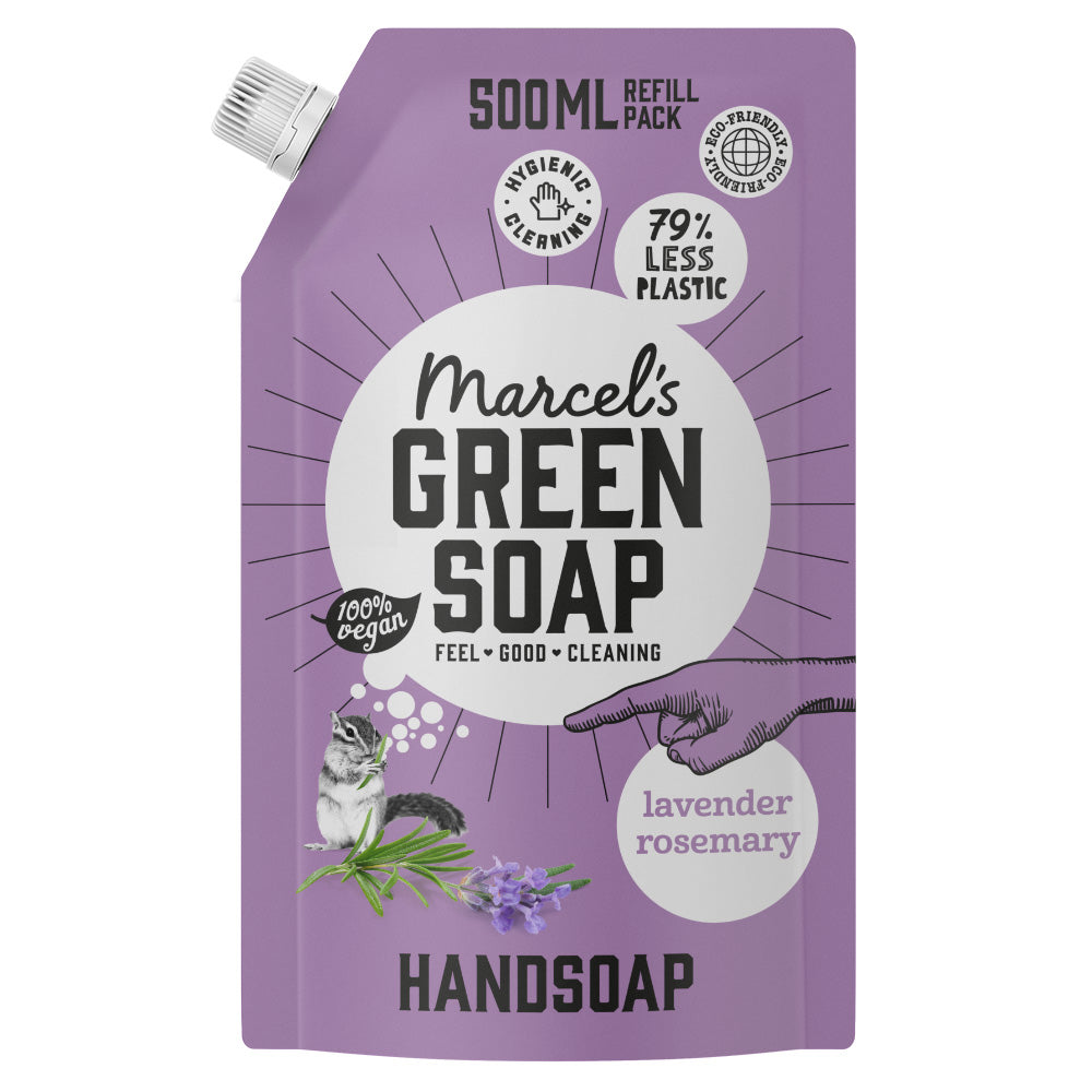 Groene soap Handwash Navul Lavender & Rose