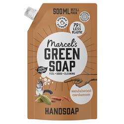 Marcels Handwash Refill Sandelwood&Cardamom 500ml, Green Soap