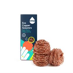 Seep Recyclable Copper Scourers - Pack of 3, Seep