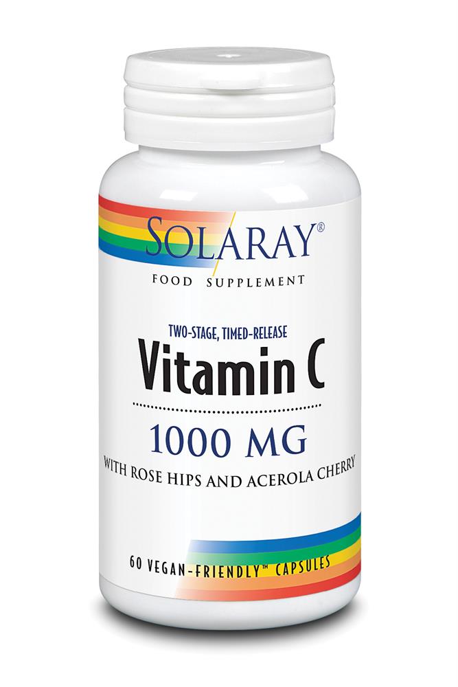 Solaray Vitamin C 1000mg Two Stage Time Release  60 capsul