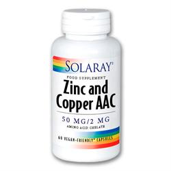 Zinc and Copper AAC - 60ct - veg cap, Solaray