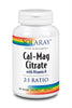 Solaray cal -mag citrato com vitamina D - 90ct - Caps de veg