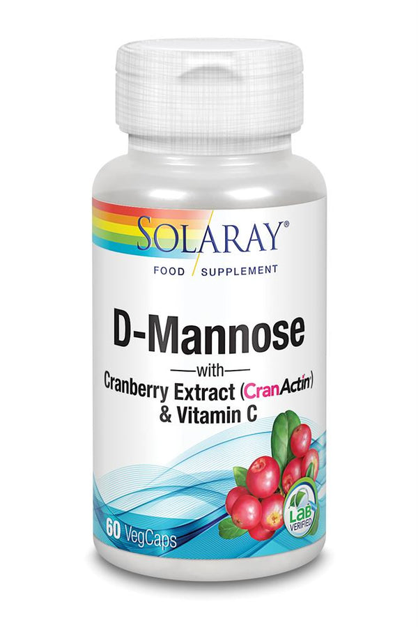 Solaray D-mannose avec cranactine 1000 mg - 60 ct - Cap