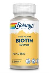 Biotin 5000ug 60 Vcaps, Solaray