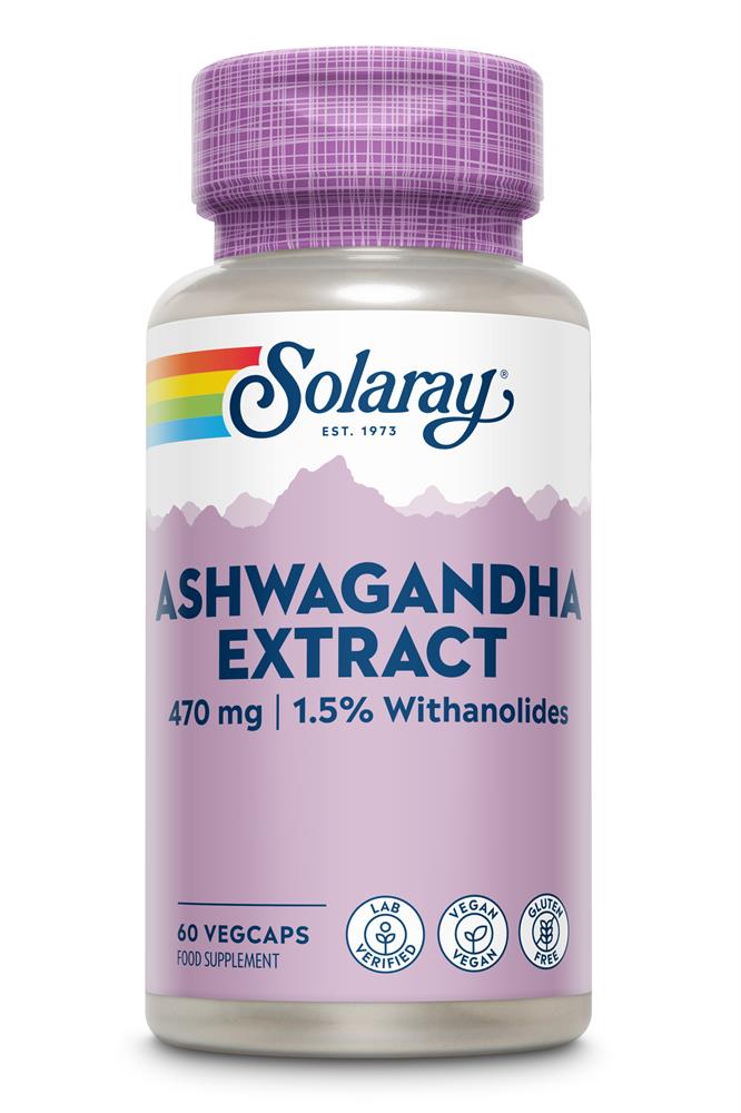 Solaray Ashwaganda Extracto 470mg 60 Cápsulas de vegetales