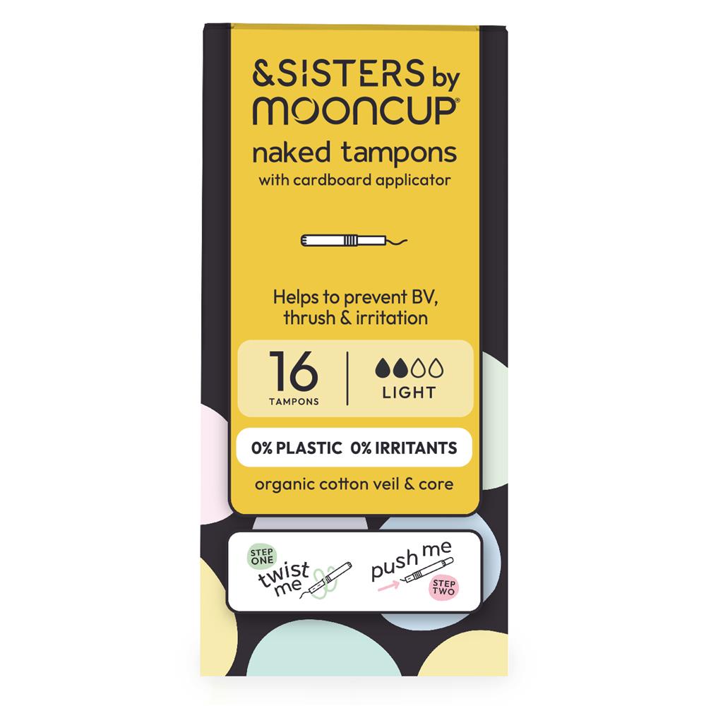 & Sisters Organic Cotton Eco-Applicator Tampons | Licht/regelmatige absorptiemiddel