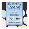 &SISTERS Organic Cotton Pads With Wings | Heavy Absorbency | (10 pack)