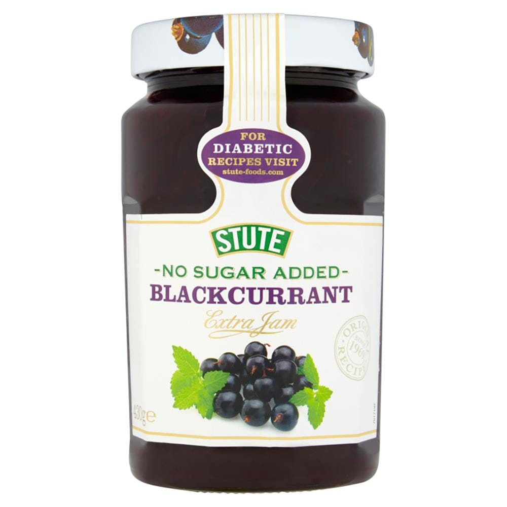 Stute No Sugar Added Blackcurrant Jam 430g