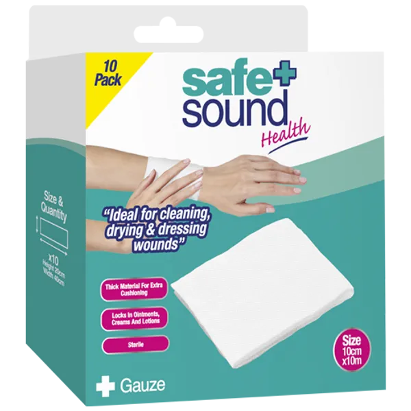 Safe & Sound Gauze Pads Pack of 10